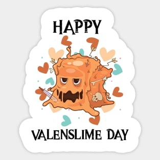 Happy Valenslime Roleplaying Video Game RPG Geek Couple Gift Sticker